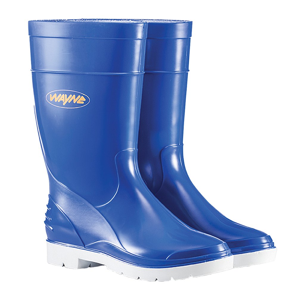 Wayne Gumboots Ladies Half L Wht/Blu S5