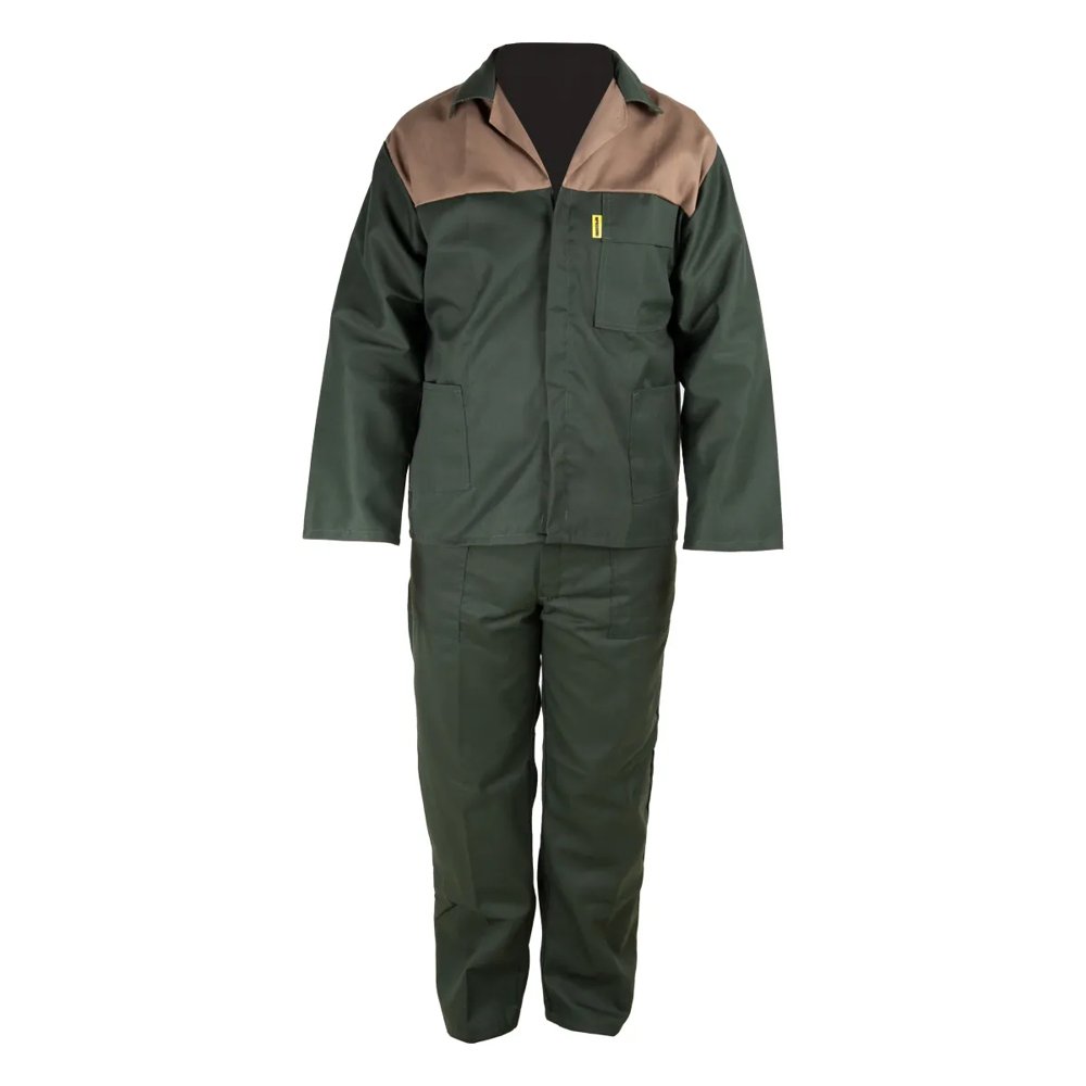 BULL Overall 2 Pce 2T Khaki/Grn Size 50 Chest 46 Waist
