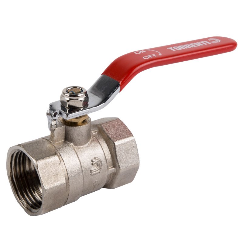 Torrenti Ball Valve Rb 16B Brass Ss Ball Red 25mm