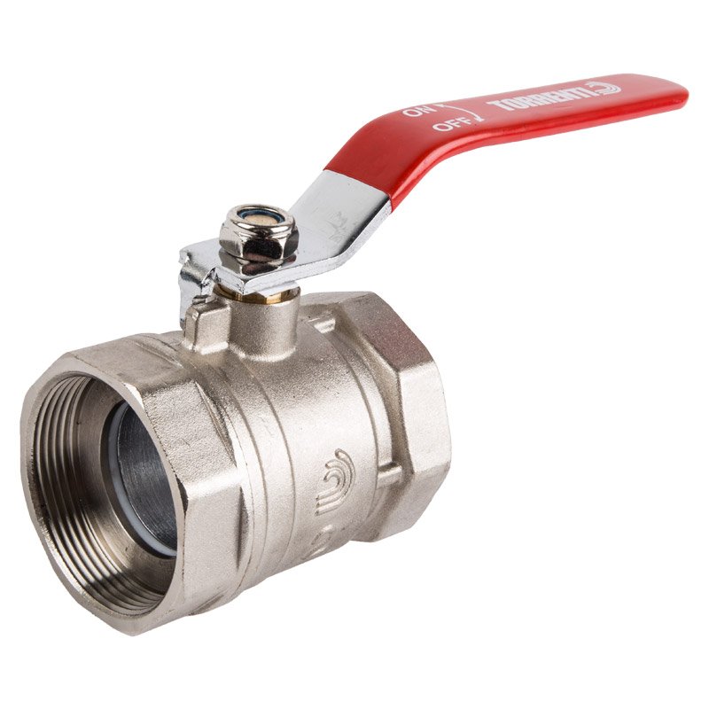 Torrenti Ball Valve Rb 16B Brass Ss Ball Red 50mm