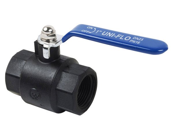Uni-Flo Torrenti Ball Valve Nylon Chrome Ball 16BAR 40mm