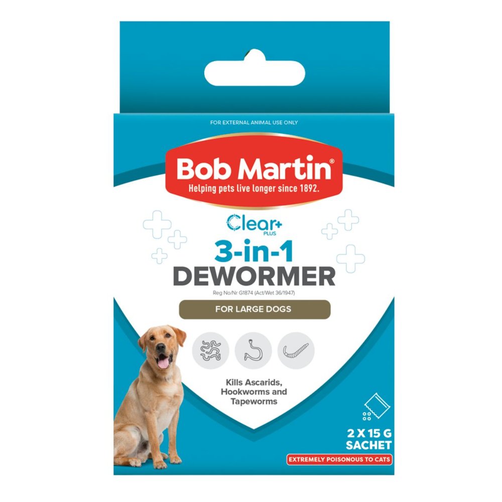 Bob Martin Pet 3in1 Dewormer Large Dog 15G