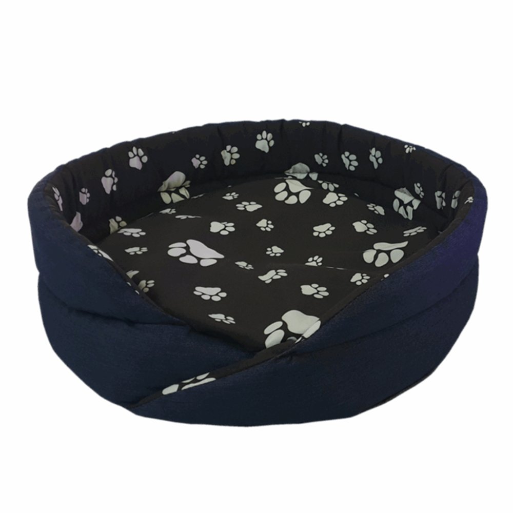 Complete Dog Bed Paw Print Small 50CM Ass Colour