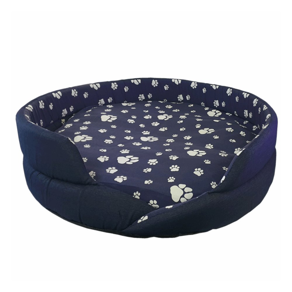 Complete Dog Bed Paw Print Xlarge 85CM Ass Colour