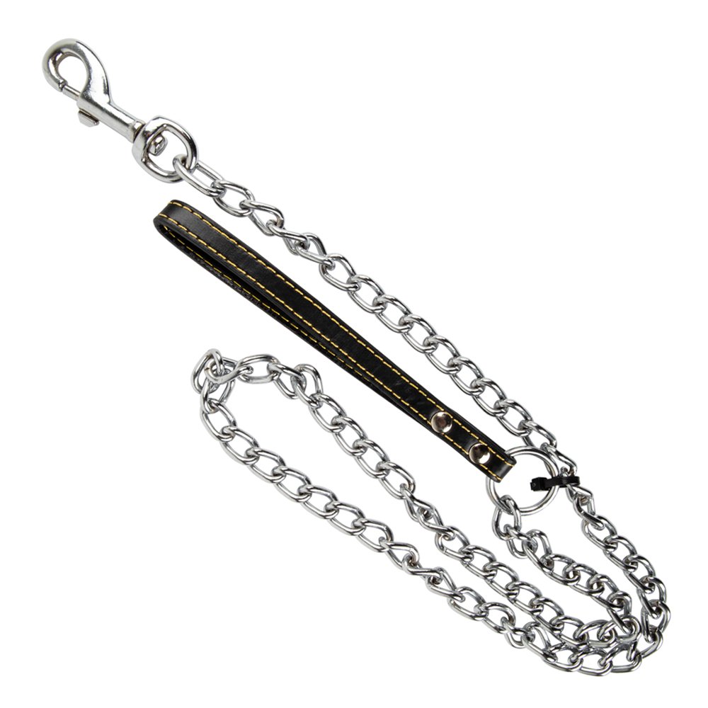 Complete Lead Chain Leather Handle 4mm x 1200mm