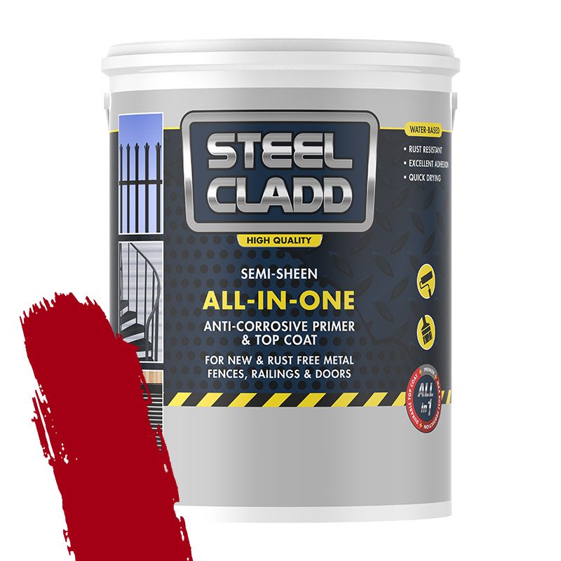 Steel Cladd All-in-One Water Based Red 1l