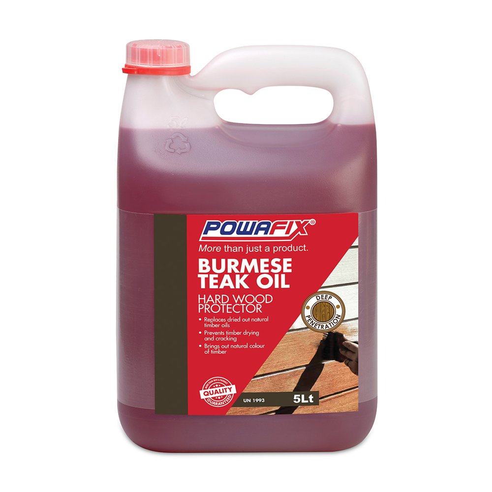 Powafix Burmese Teak Oil 5l