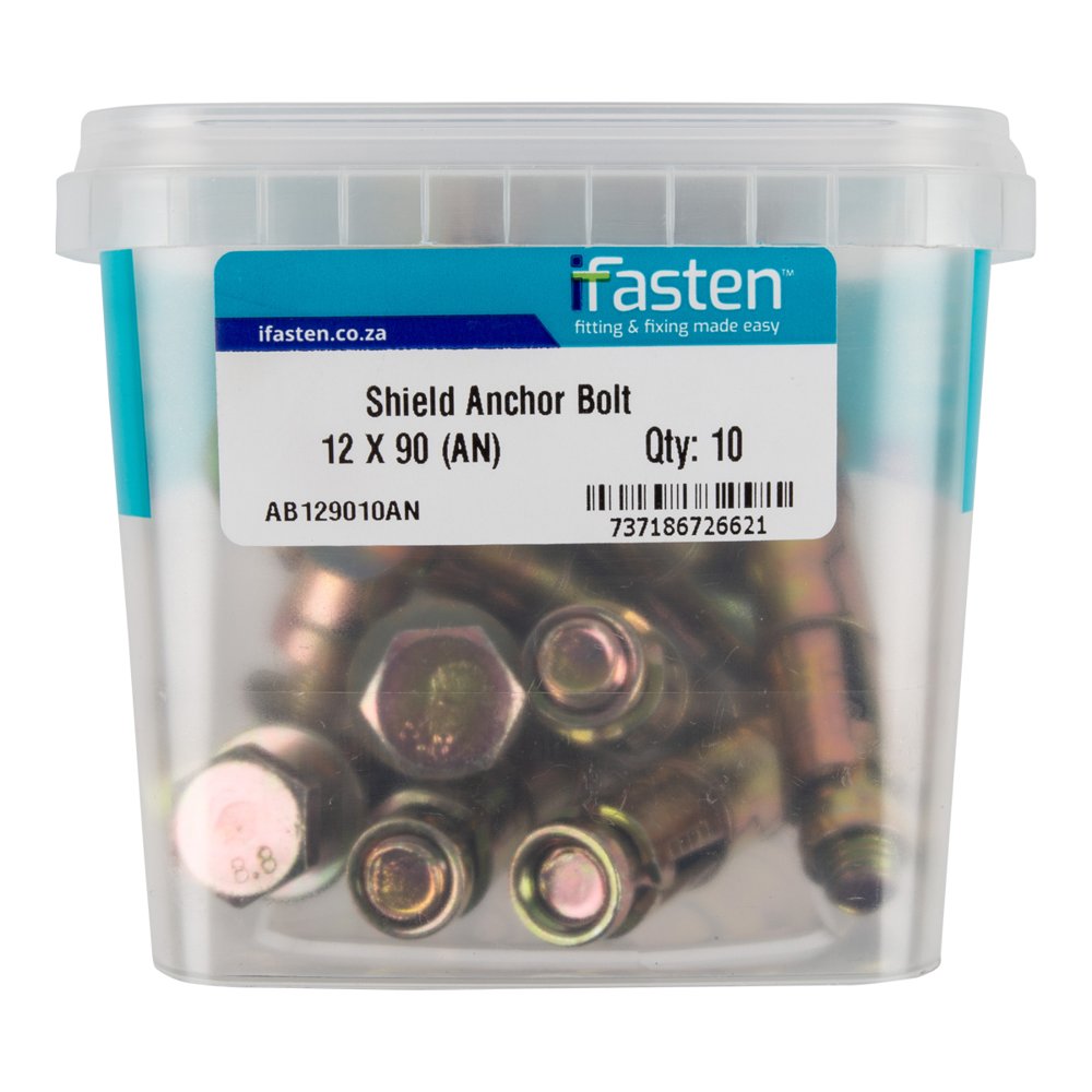 Ifasten Shield Anchor Bolt M12x90mm 10 Pt
