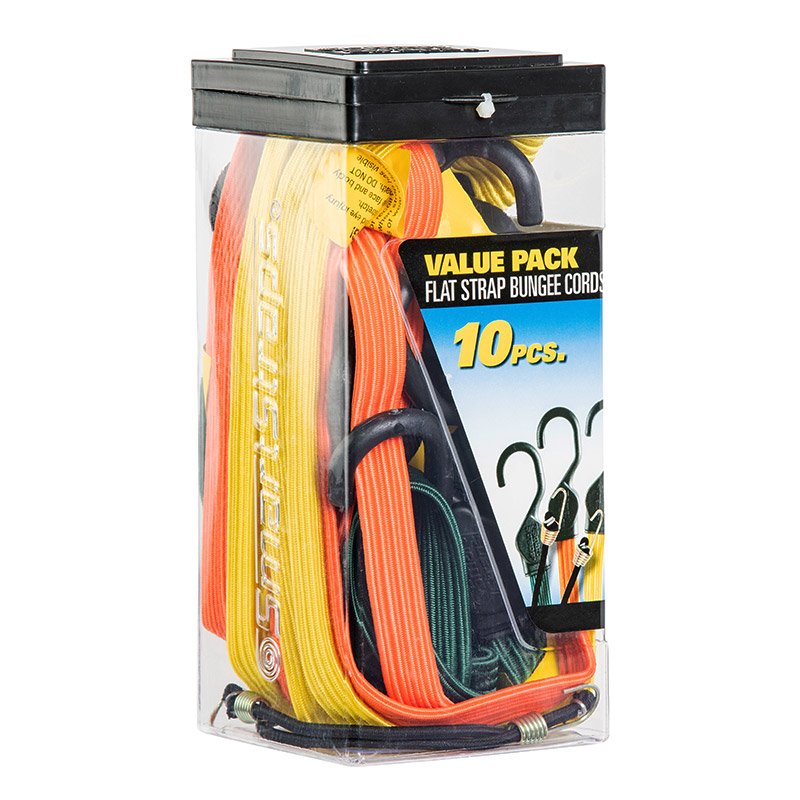 Smartstraps Bungee Straps Flat Assortment 10PC