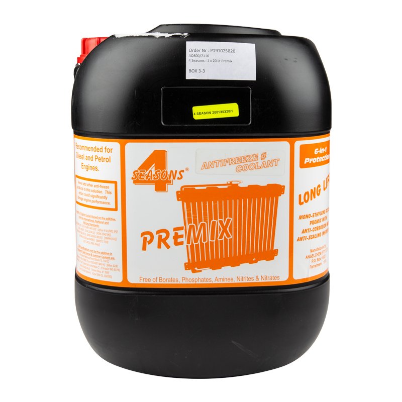 4 Seasons Anti-Freeze 50% Premix 20l