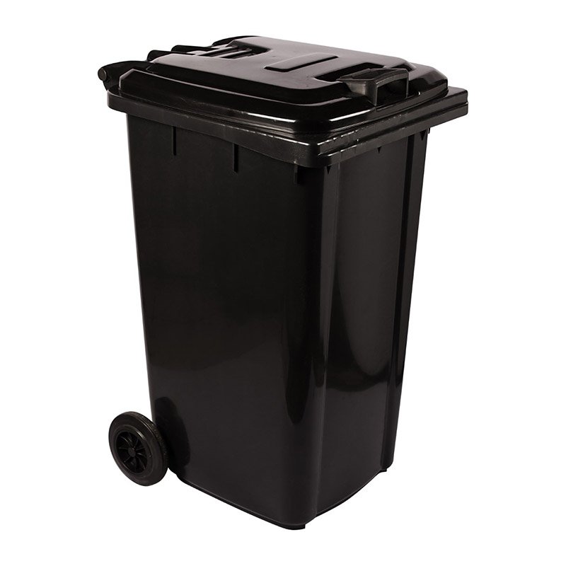 Refuse Wheely Bin Non Sabs Rec Hallo Ax Black 240l