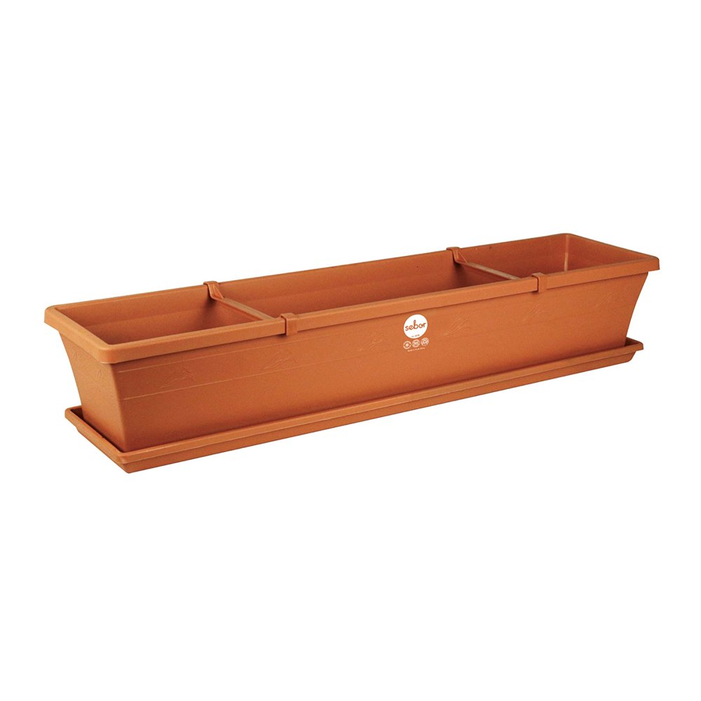 Sebor Sill Planter & Saucer & Clps 75CM Namib Dune