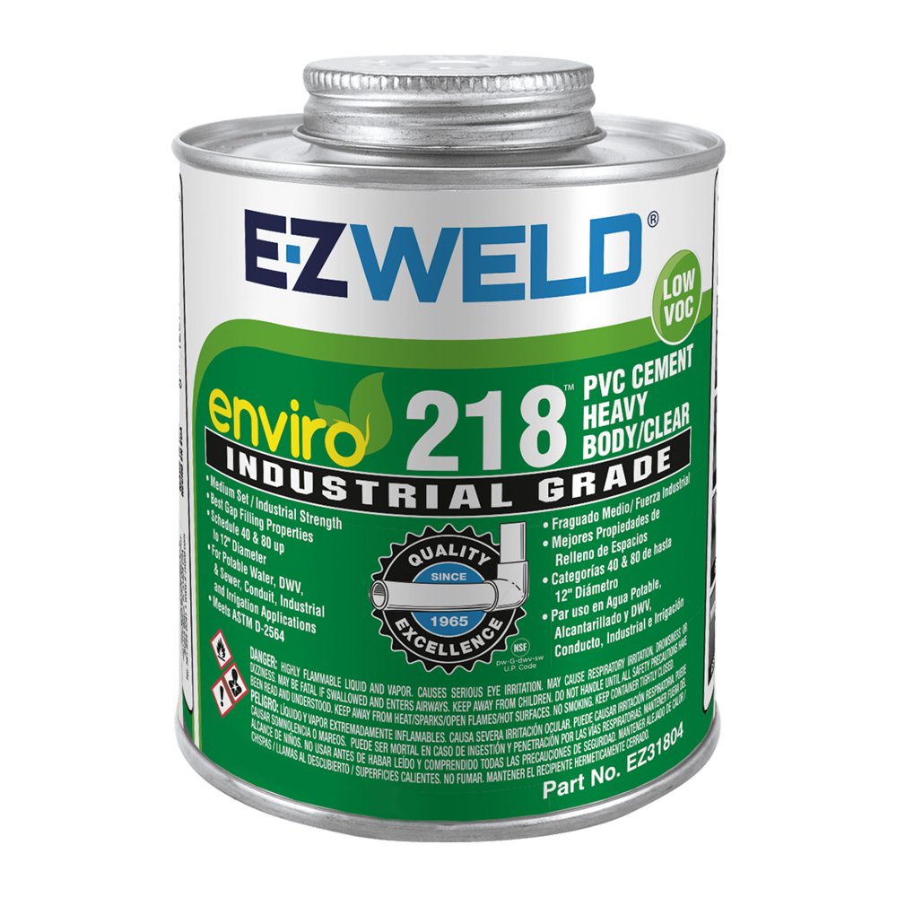 Ez Weld 218 PVC Cement Heavy Body Clear 473ml