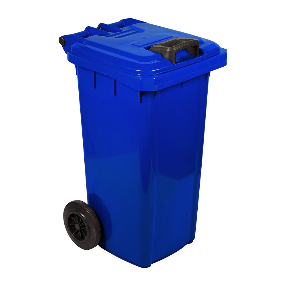 Pride Refuse Wheely Bin Non Sabs Virgin Blue 80l