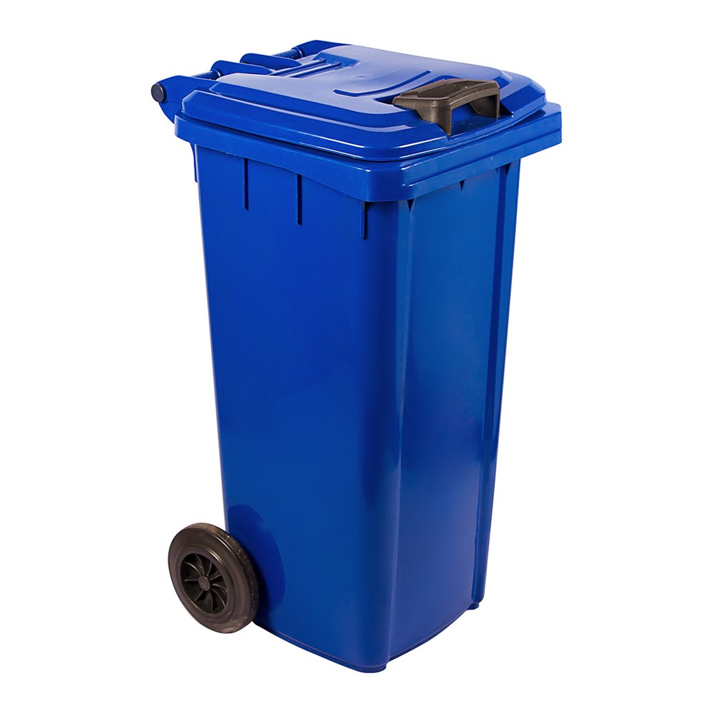 Pride Refuse Wheely Bin Non Sabs Virgin Blue 120l