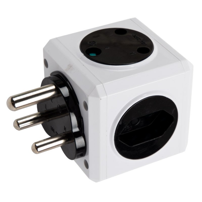 Selectrix Multi Socket Cube with USB Black
