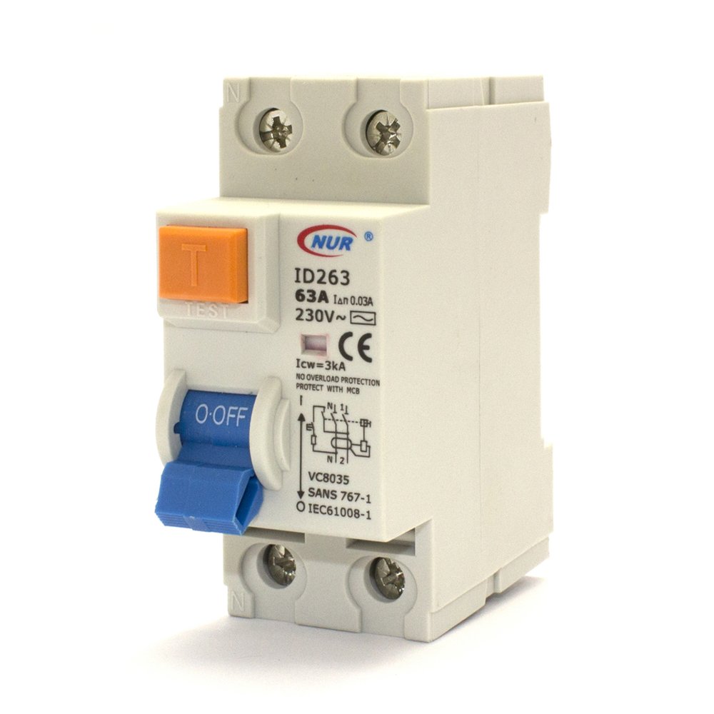 NUR Earth Leakage Din Rail 63A Dp 3KA