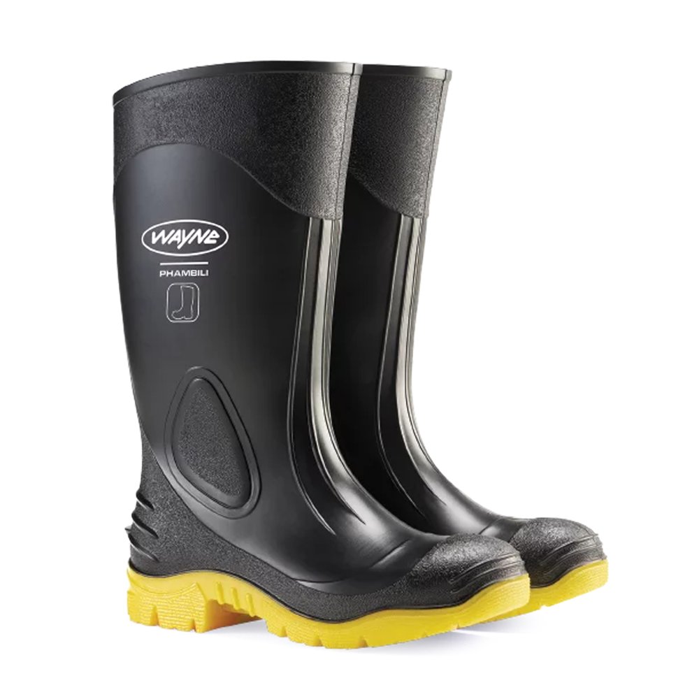Wayne Phambili Gumboot Black Yellow Nstc Size 13