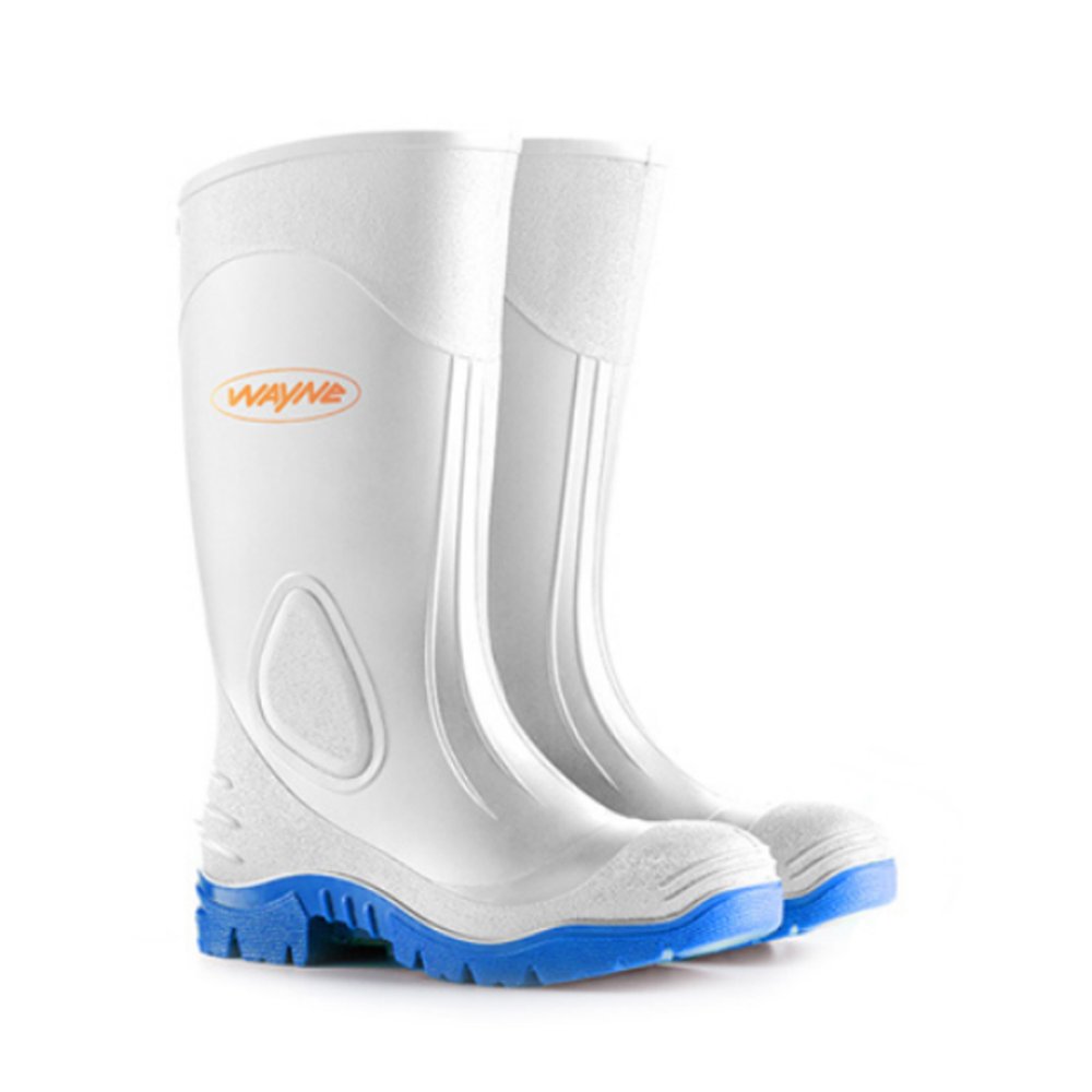 Wayne Phambili Gumboot Wht/Blu Nstc Size 12