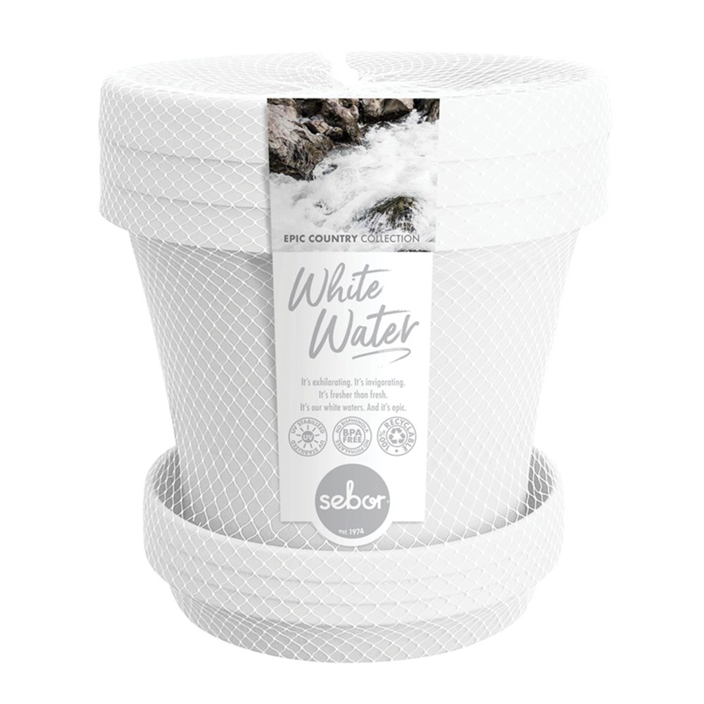 Sebor Super Pot & Scr St 15CM x 3 White Water