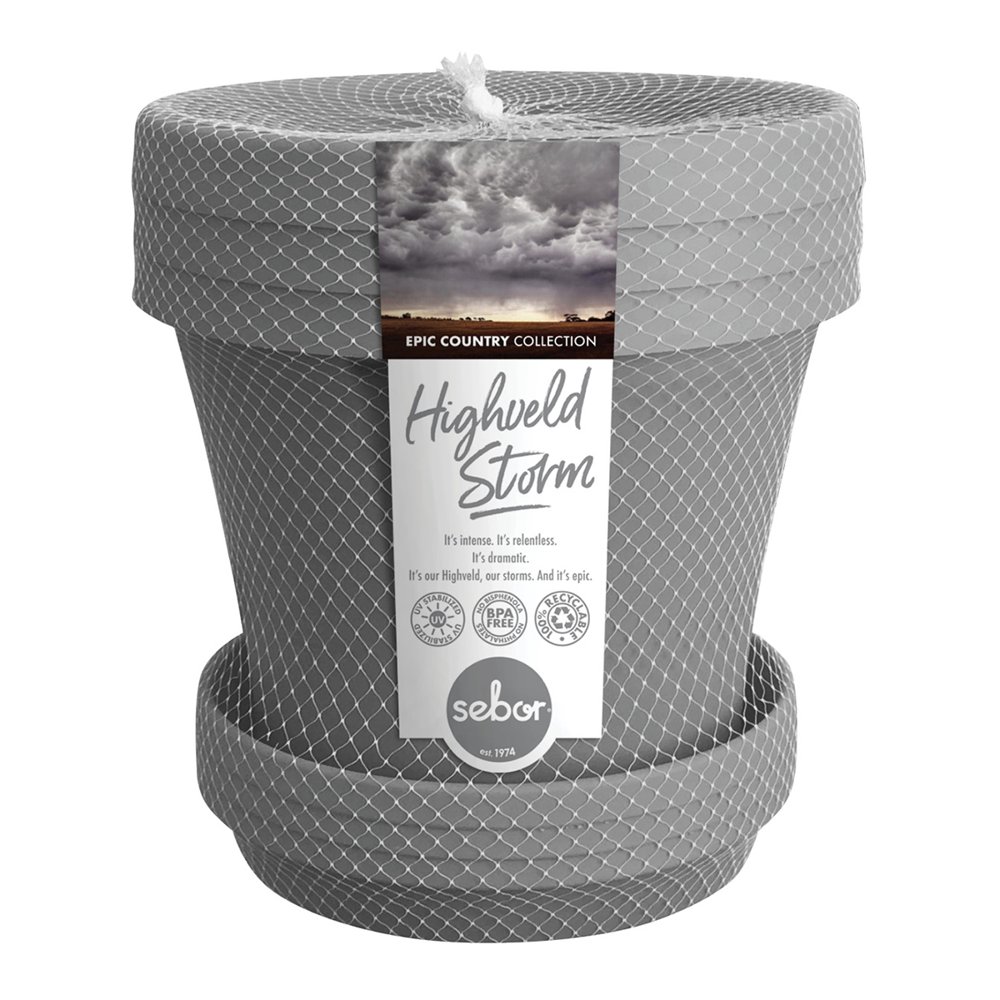 Sebor Super Pot & Scr St 25CM x 3 Highveld Storm