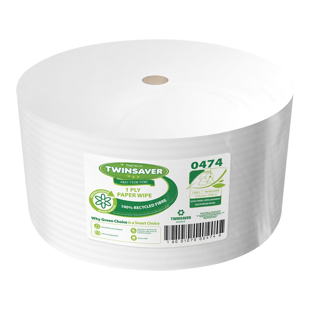 Twinsaver Paper Wipe 1PLY 210mmx1500m 0474