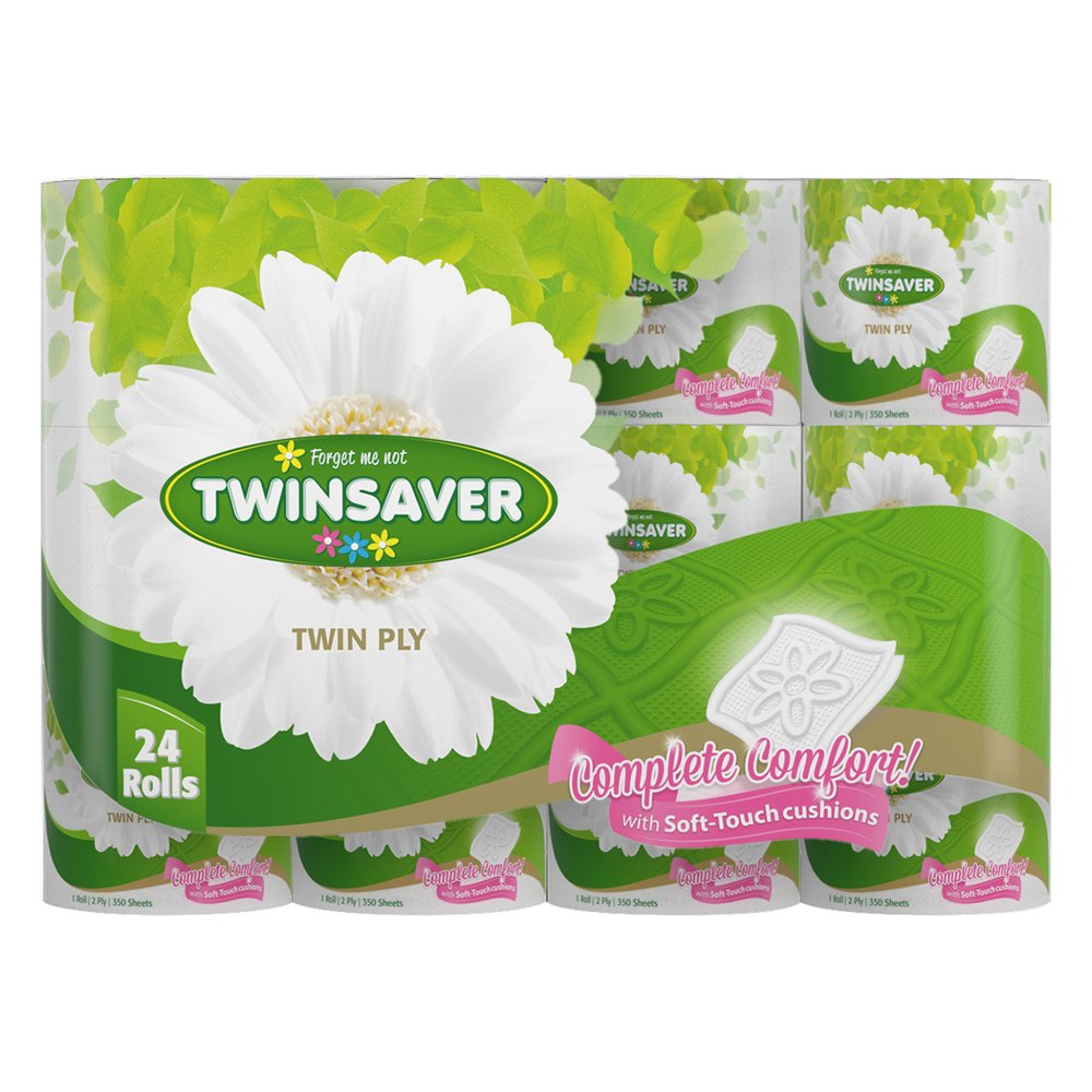 Twinsaver Toilet Paper 2PLY Virgin 24 Pack 1364
