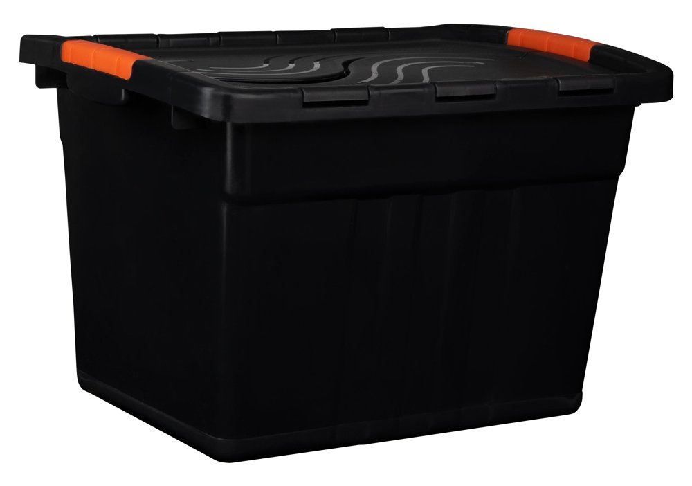 Big Jim Tough Tote Storage Box Black 35l