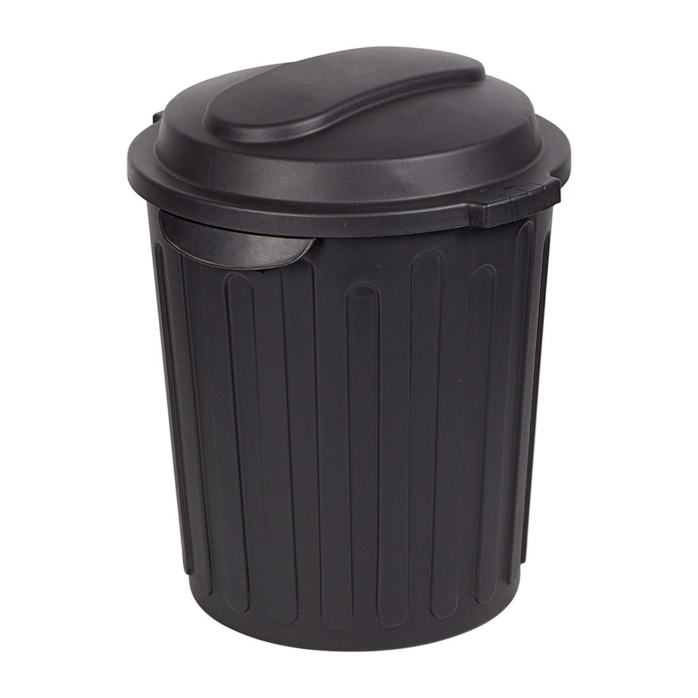 Pride Plastic Refuse Dust Bin Black 60l