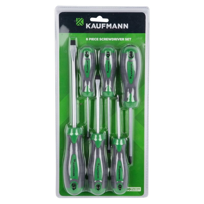 Kaufmann Hardware Kaufmann Screwdriver Set 6 Pcs Soft Grip