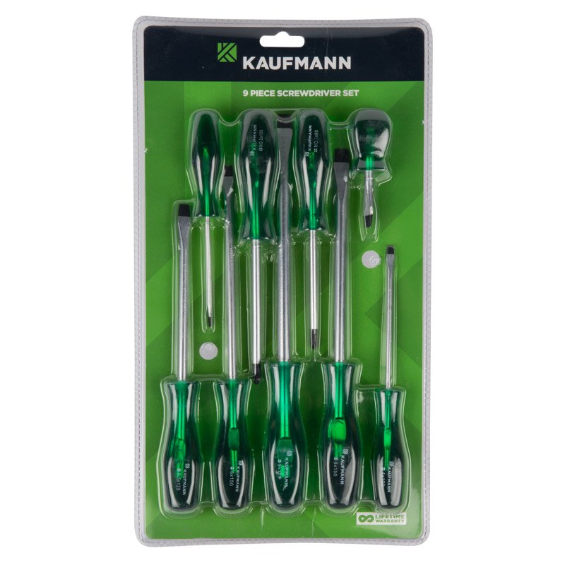 Kaufmann Hardware Kaufmann Screwdriver Set 9 Pcs