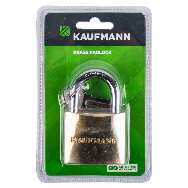 Kaufmann Hardware Kaufmann Padlock Brass 40mm