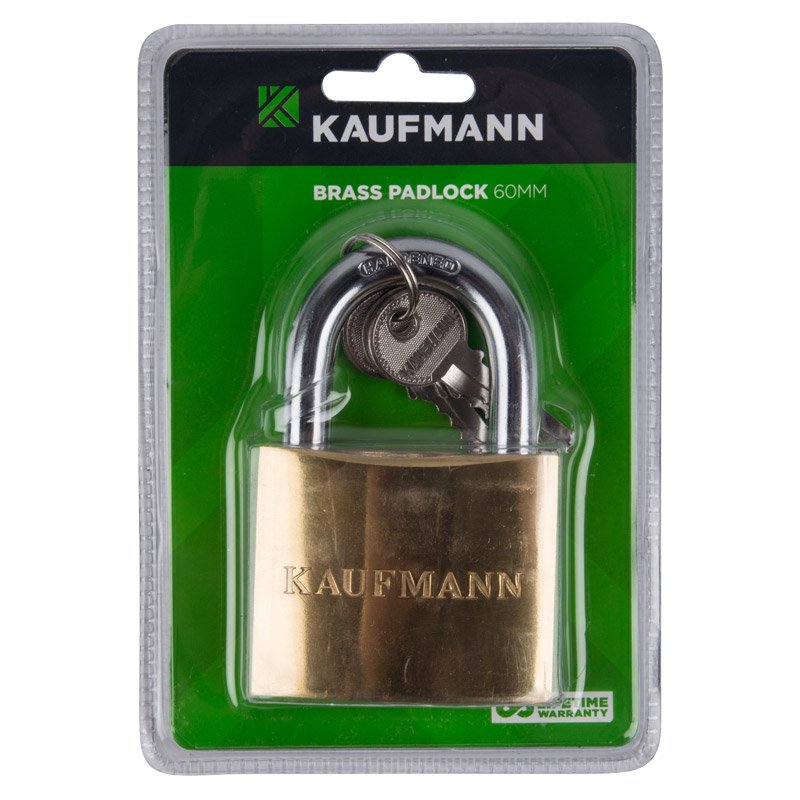 Kaufmann Hardware Kaufmann Padlock Brass 60mm