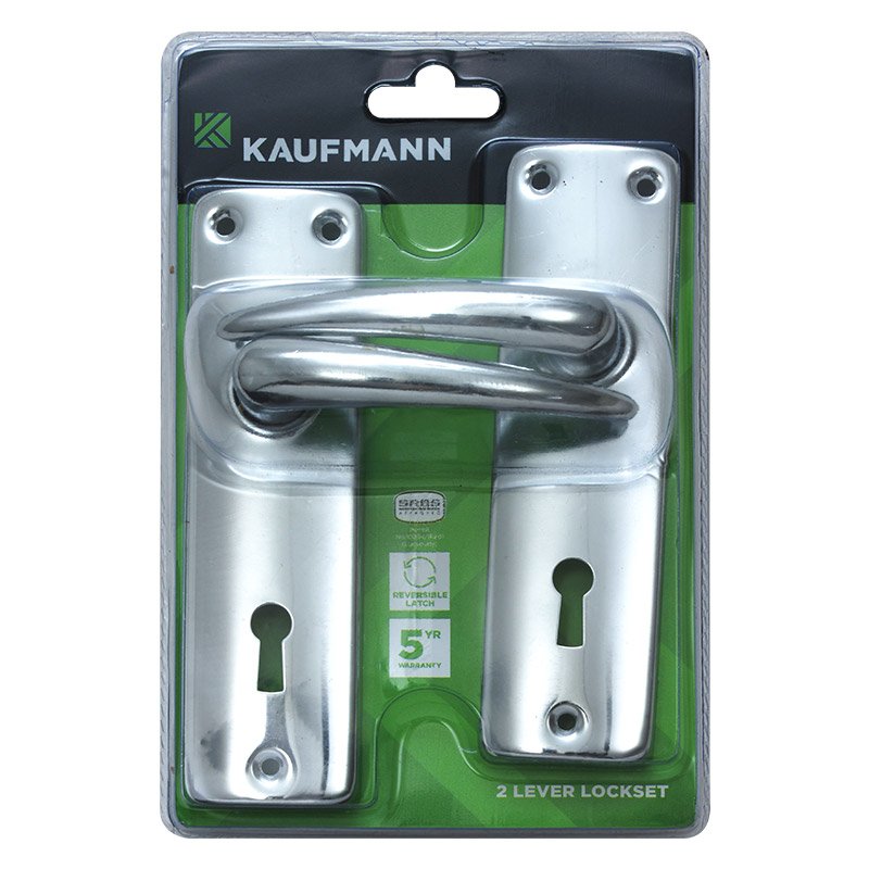 Kaufmann Hardware Kaufmann Lockset 2 Lever Sabs Lock + Cp Handle