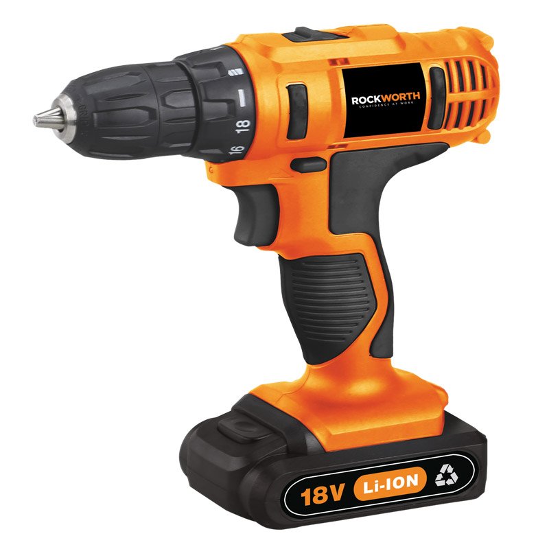 Rockworth 18v Cordless Drill / Driver Set - 2.0ah