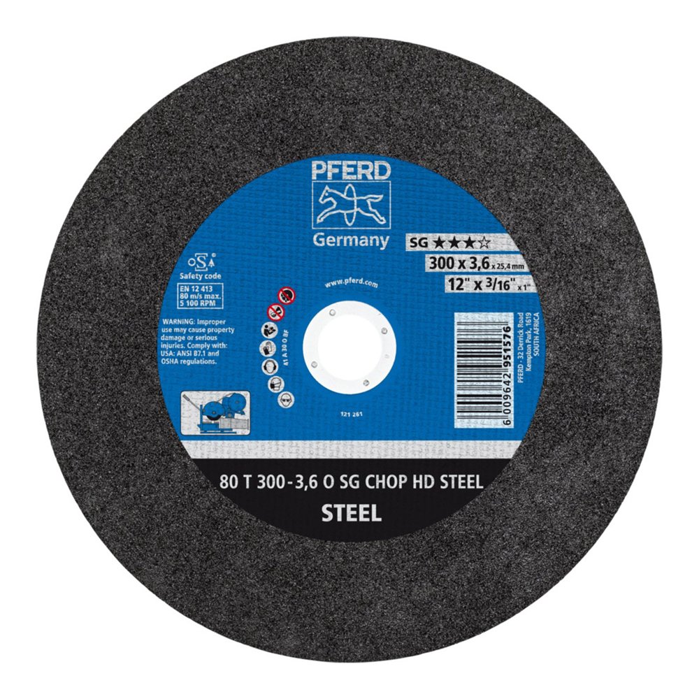 Pferd Cutting Disc Steel 300mm Sg Chop HD 25.4 Bor