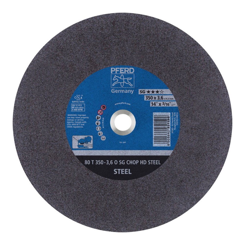 Pferd Cutting Disc Steel 350mm Sg Chop HD 25.4 Bor