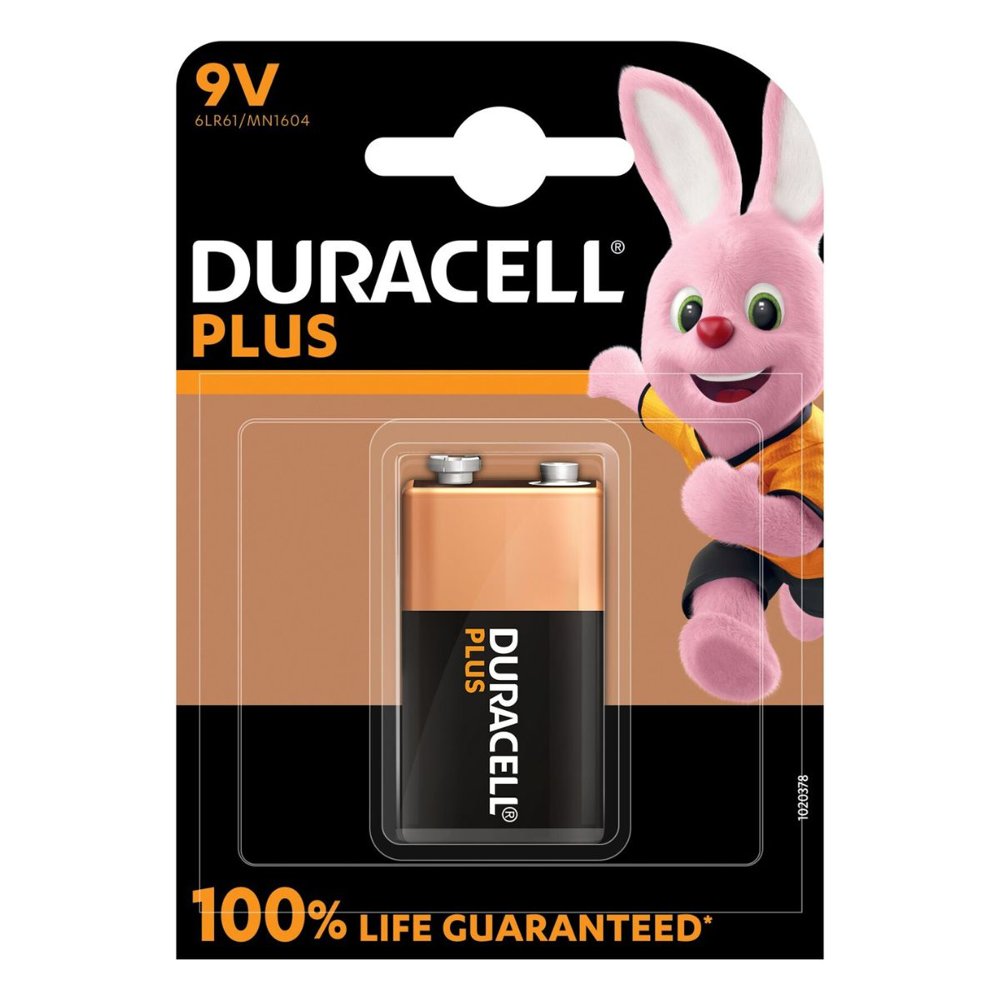 Duracell Battery Plus Alkaline 9v 1 Pack