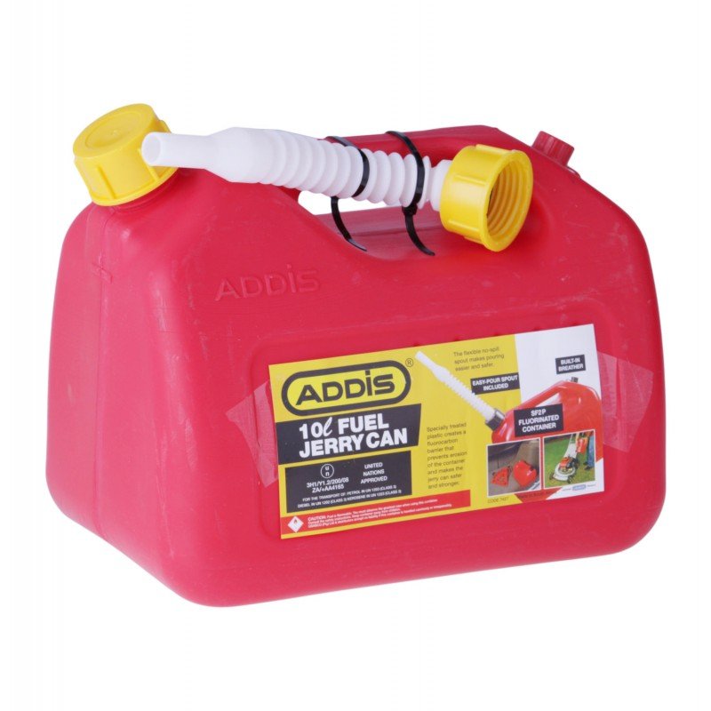 Addis Jerry Can Plastic Petrol 10l Sml