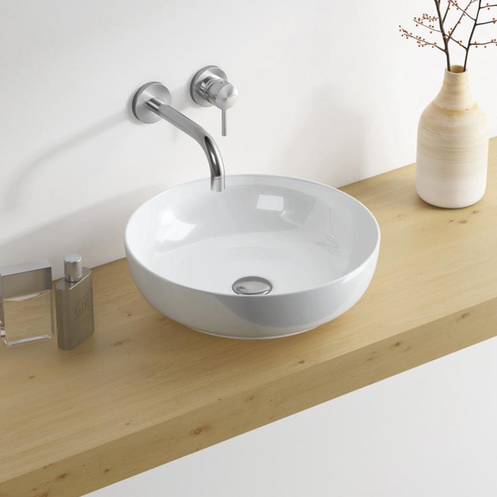Belatori Basin Free Standing Pebble 0T/H Rd 405x405x430mm