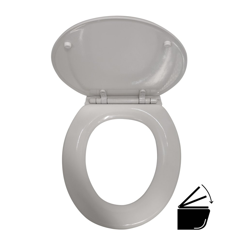 Active Factory Toilet Seat Wooden Cheeky Universal Soft Close Wht