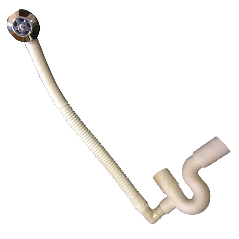 C.t.d Trap White Bath & Overflow (50mm PVC Out)