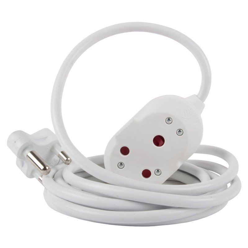 Nexus Extension Cord White Dbl 10m 1.5mm 16A