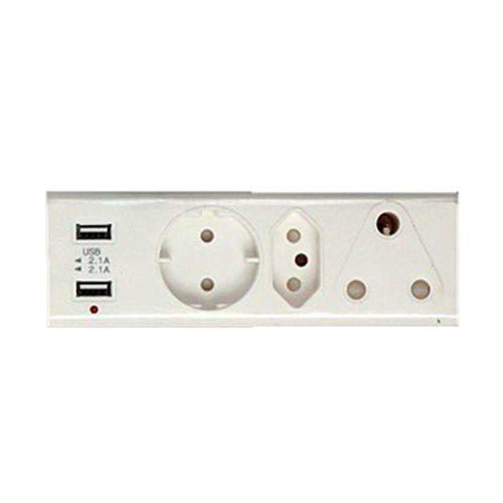 Nexus Adaptor 1x16a 1xschuko 1x5a 2USB