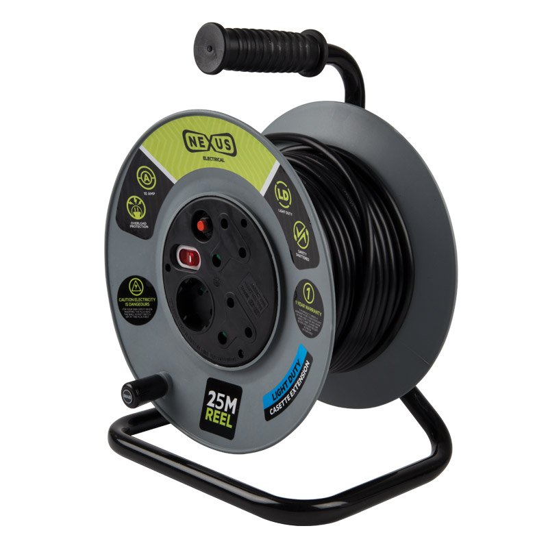 Nexus Extension Reel Plastic 25m 1.5mm 16A