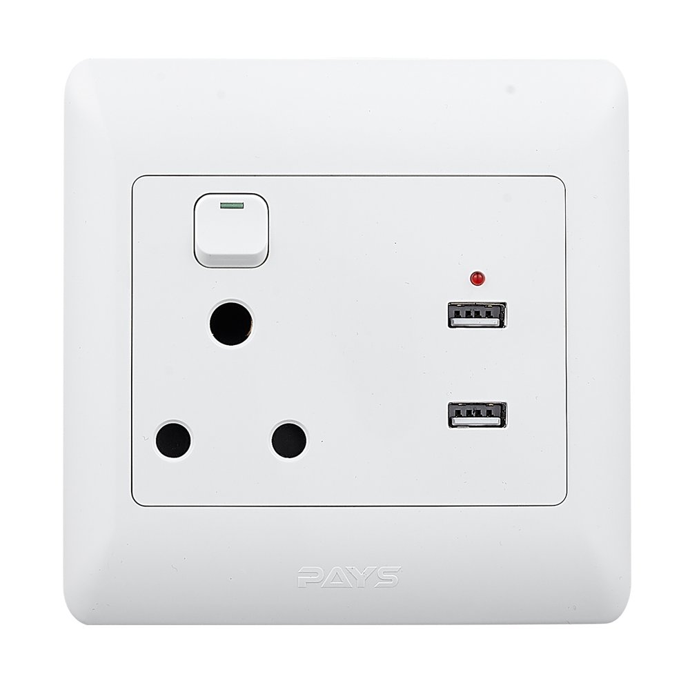 Nexus Socket Switch 16AMP 2X USB 4X4