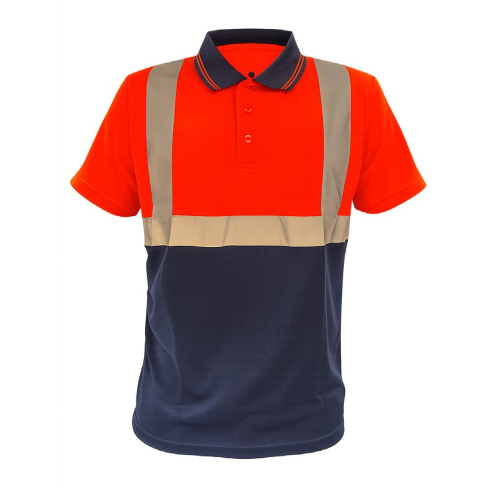 Pioneer Hi Vis Golfer Orange/Navy Size L