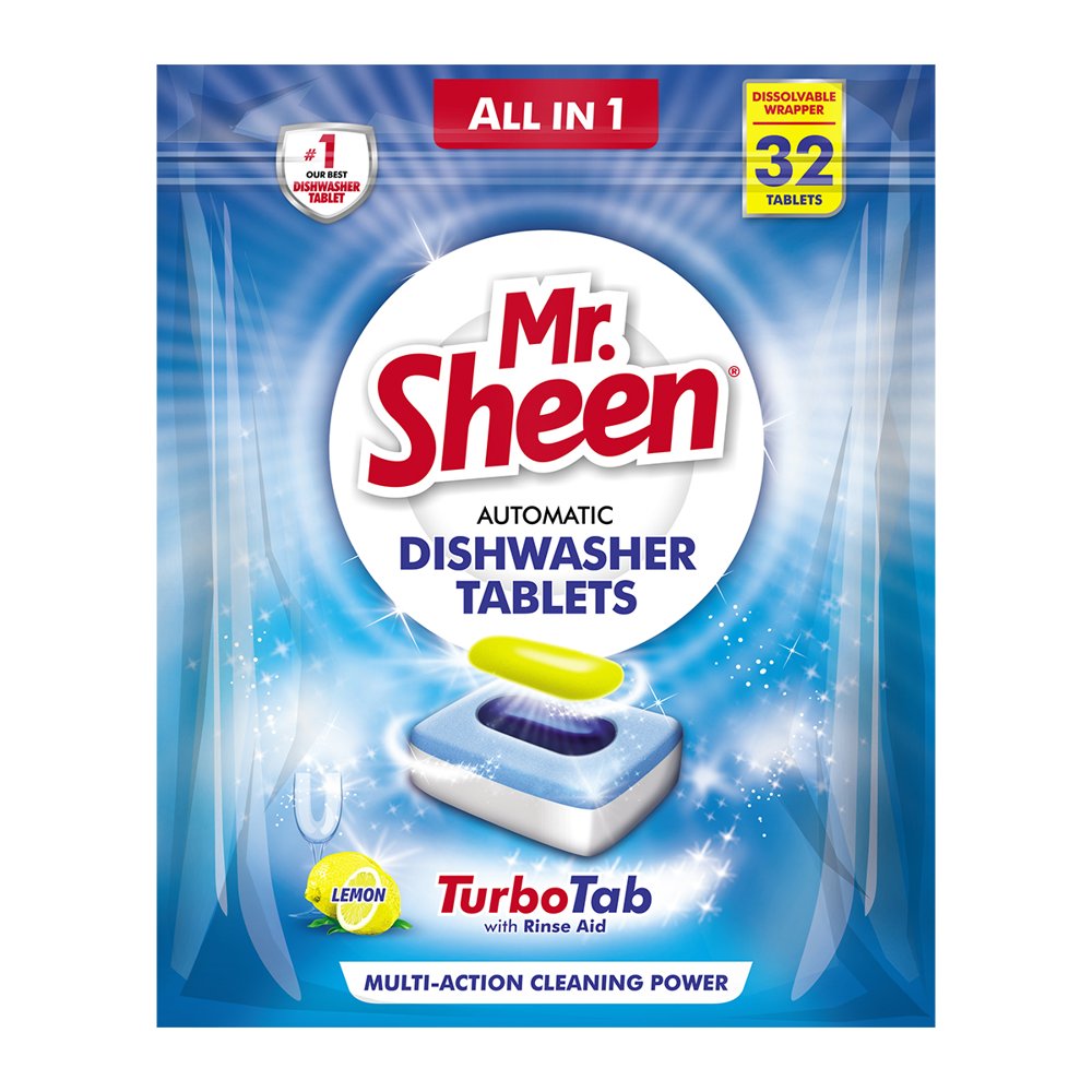Mr Sheen Dishwasher Automatic Tablets Lemon 32PC