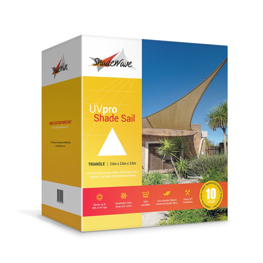 Shadewave Shade 3.6x3.6x3.6m Sail Beige Triangle
