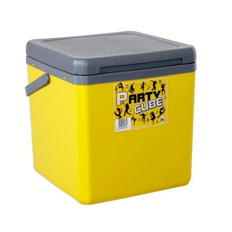 Party Cube Cooler Box 25l Yellow
